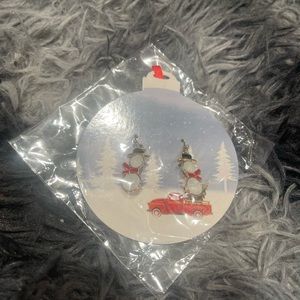 Winter snowman earrings